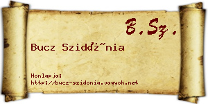 Bucz Szidónia névjegykártya